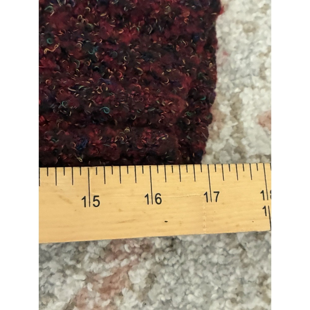 Erika II Co VTG Oversized Sweater Burgundy Marled Knit Mock Neck Goblincore M/L - Picture 4 of 6